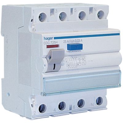 Hager CDC725H - differenziale 4P 25A 0.03A AC