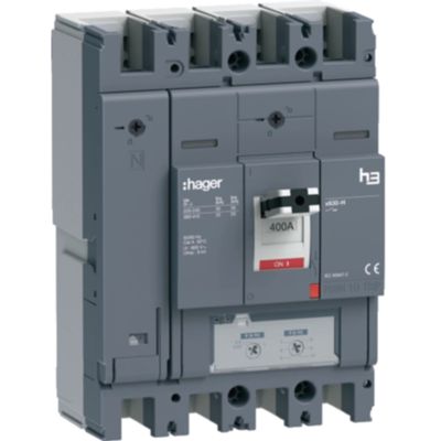 Hager HHJ401DR - 4P 400A 25KA H3 circuit breaker