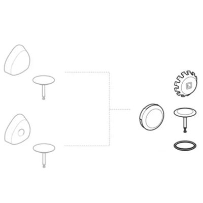 Geberit 245.445.21.1 - Kit de remplacement pour siphon de baignoire d.52 chromé