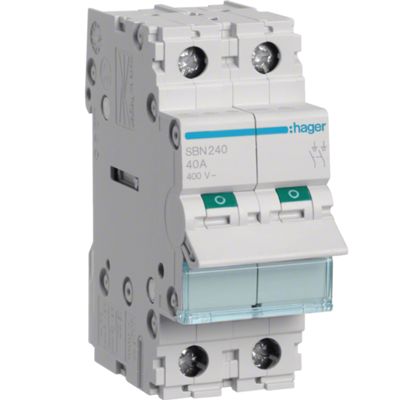 Interrupteur-sectionneur Hager SBN240 - 2P 40A CA