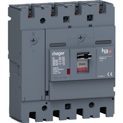 Hager HCT251AR - 4P 250A H3+ switch disconnector