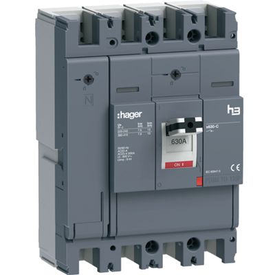 Hager HCJ631AR - Disyuntor 4P 630A H3+