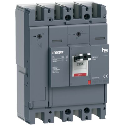 Hager HCW631AR - 4P 630A H3+ circuit breaker