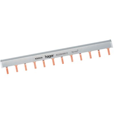 Hager KB263A - Regleta de cableado 2P 12M