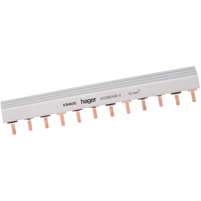 Hager KB463C - 4P 63A 24M pin wiring bar