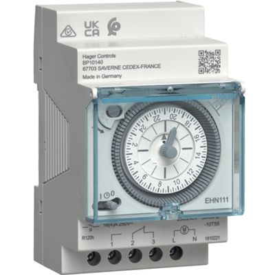 Hager EHN111 - interruttore orario giornaliero 1 contatto 16A