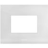 Série 44 - Smart44 - Plaque métallique 3 places en blanc mat