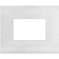 Série 44 - Smart44 - Plaque métallique 3 places en blanc mat