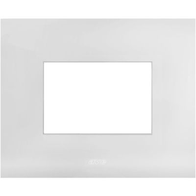 Série 44 - Smart44 - Plaque métallique 3 places en blanc mat