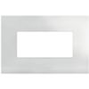 Serie 44 - placca Smart44 in metallo 4 posti bianco opaco