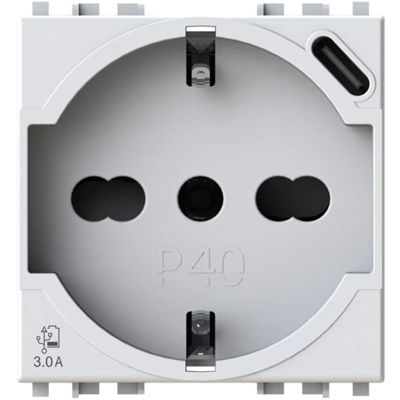 4BOX 4B.V19.P40.USB Arke blanc - Prise USB 3.0 P40
