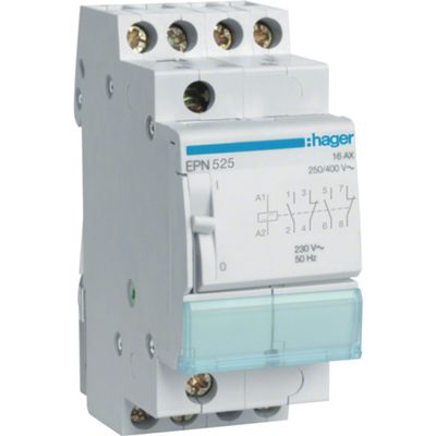 Hager EPN525 - Relais pas à pas 230 V CA 16 A 2 NO + 2 NC 2 M