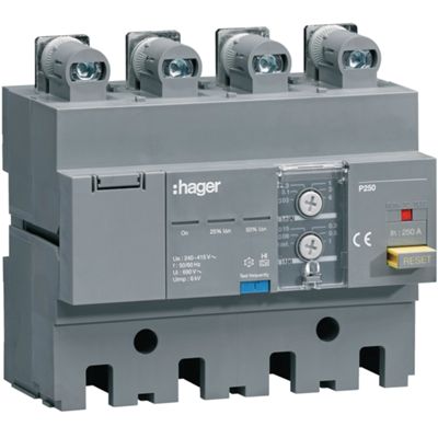 Bloc différentiel Hager HBT250H - 4P 250A H3+