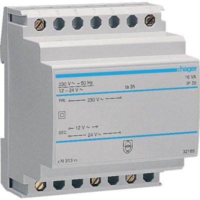 Hager ST313 - trasformatore 16W 230V 12-24V
