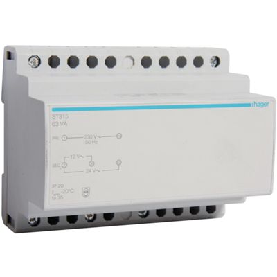 Hager ST315 - transformer 63W 230V 12-24V