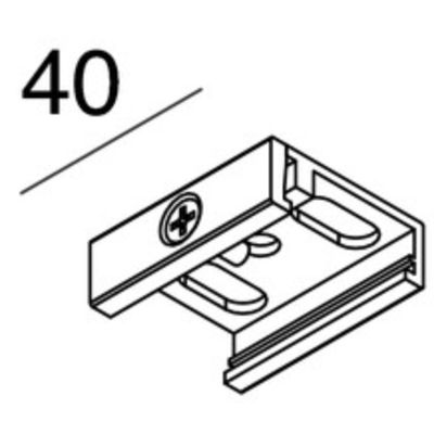 Novalux 106717.02 - ALL-TRACK track fixing bracket black