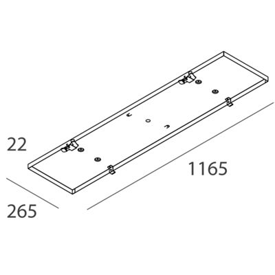 Novalux 104109.01 - Kit de montaje de panel LED ESCOLAR 120x30