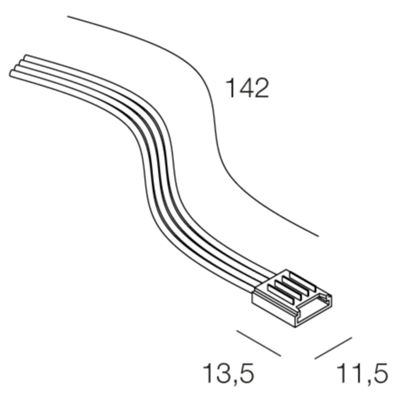 Novalux 100975.99 - LED strip connector with RGB cable - 10 pcs