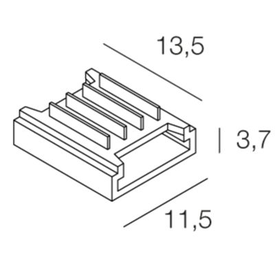 Novalux 100974.99 - Conector para tira de LED RGB de 2 tiras - 10 uds.