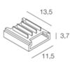 Novalux 100977.99 - 2Strip RGB-W led strip connector - 10 pcs
