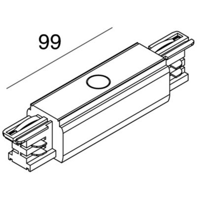 Novalux 106704.01 - Joint central et alimentation ALL-TRACK blanc