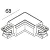 Novalux 106740.01 - Joint extérieur en L ALL-TRACK blanc