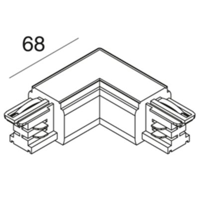 Novalux 106740.02 - giunto L esterno ALL-TRACK nero
