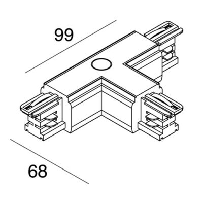Novalux 106713.01 - ALL-TRACK external T-joint right white