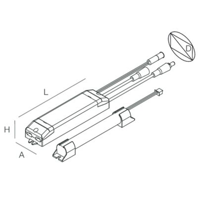Novalux 1020A4.99 - Kit d'alimentation de secours 1h pour THE PANEL 2