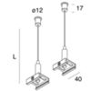 Novalux 106721.02 - kit 2 sospensioni regolabili nero