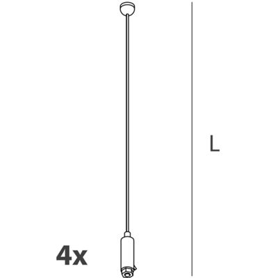 Novalux 104110.99 - kit sospensione 120 cm SCHOOL
