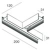 Novalux 103331.01 - angolo a T P-30 bianco