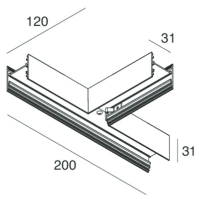 Novalux 103331.01 - T-corner P-30 white
