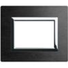 Série 44 - Plaque aluminium Vera 44 3 places en aluminium anthracite brossé