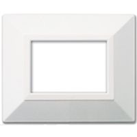 Série 44 - Plaque métallique Zama 44 pour 3 places en blanc ral 9010