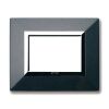 Serie 44 - Placa metálica Zama 44 metálica de 3 plazas gris oscuro