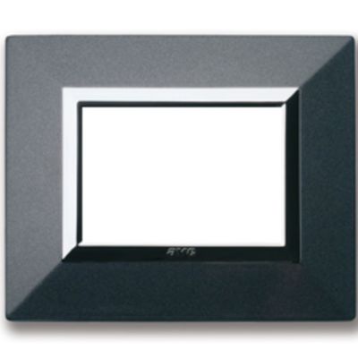 Serie 44 - Placa metálica Zama 44 metálica de 3 plazas gris oscuro