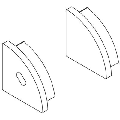 Novalux 105409.99 - paire d'embouts pour angle PROFILÉ