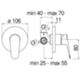 Nobili BS101108 – Mitigeur de douche encastré BLUES