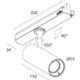 Novalux 106101.01 - Foco de carril DALì 20W 3000K blanco