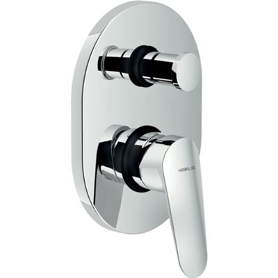 Nobili BS101100 – Mezclador de ducha empotrado con desviador BLUES