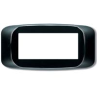 Ave 45PB06NL Sistema 45 - Placa de 6 módulos, negro brillante