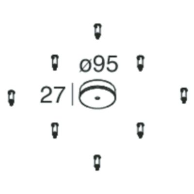 Novalux 105158.02 - HALOS black ceiling/wall rose 