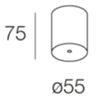 Novalux 112905.02 - rosone a plafone TINY 55 mm nero