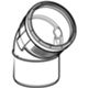 Geberit 390.322.14.1 - 45° bend 75 mm silent-PP