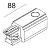 Novalux 106706.02 - alimentatore di testa sx ALL-TRACK nero