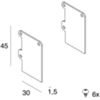 Novalux 106802.99 - paire de têtes de fermeture P-25