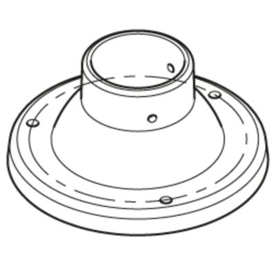 Lombardo LB1181G - Base de poste fijo gris de alta tecnología de 17 cm