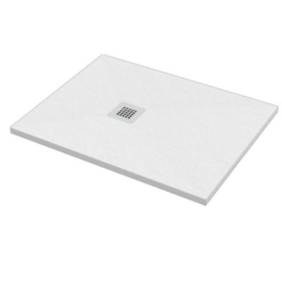 Ercos BPMAROSTON7010 - Receveur de douche 100x70x2,7 Blanc pierre