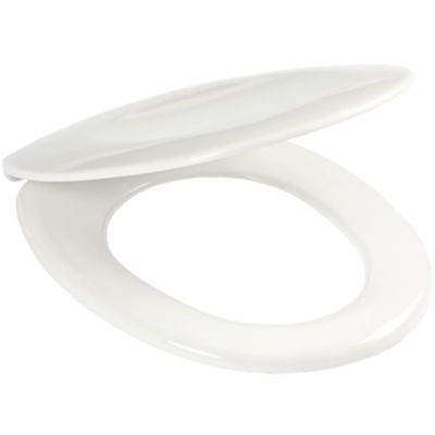Ercos BS OPE 4 - Asiento de inodoro universal blanco, serie termoendurecible con cierre suave